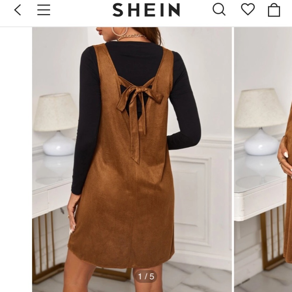 SHEIN Maternity 1pc Tie Back V-Neck Tank Dress